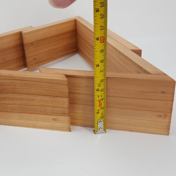 Handcrafted Christmas Tree Wooden Decoration Tabletop Mantel Rustic 13" Tall x 1 - Picture 6 of 10